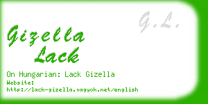 gizella lack business card